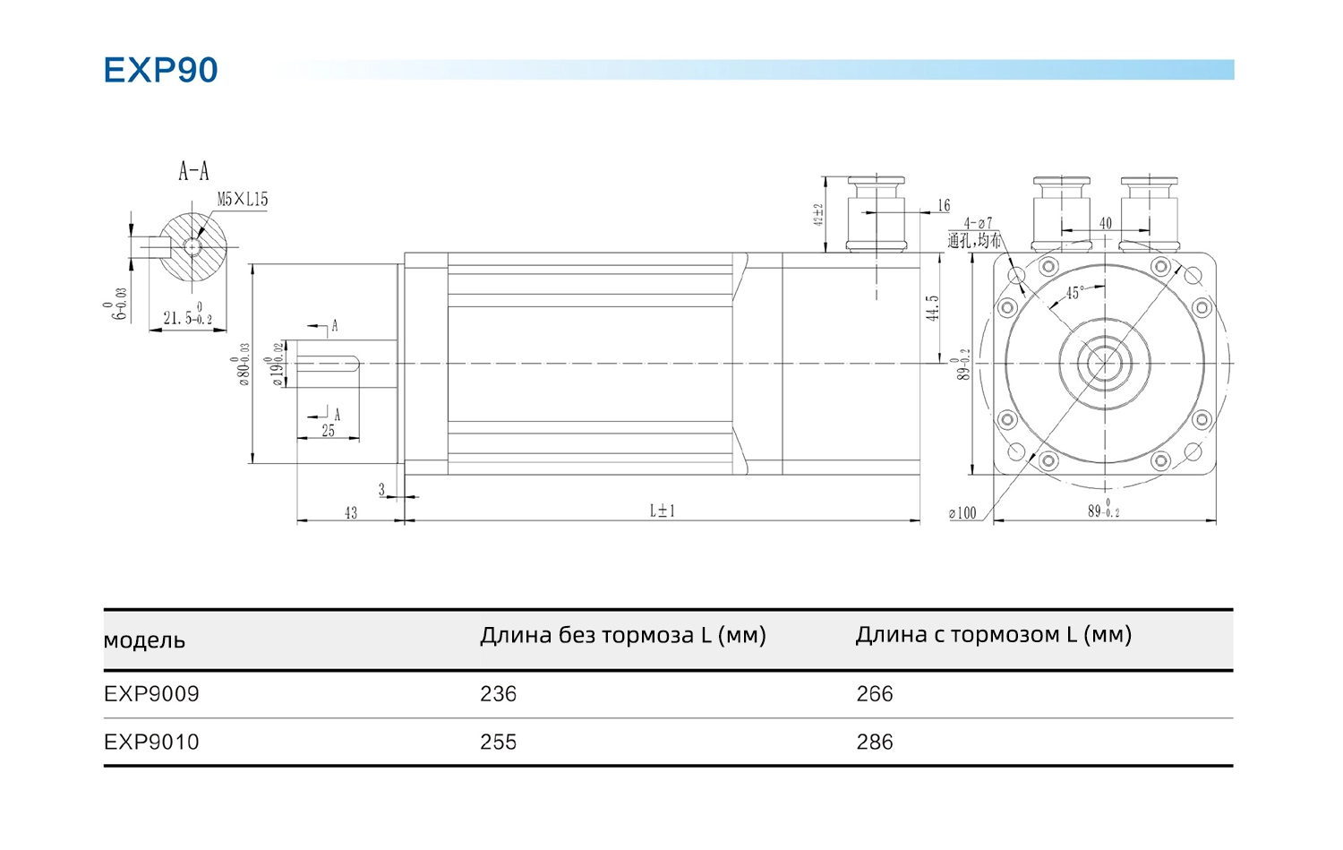 Взрывозащищенный серводвигатель EXP90